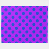 Couverture Polaire Pois bleus sur violet (Devant (Horizontal))