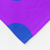 Couverture Polaire Pois bleus sur violet (Coin)