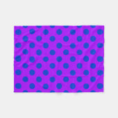 Couverture Polaire Pois bleus sur violet (Devant (Horizontal))