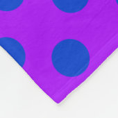 Couverture Polaire Pois bleus sur violet (Coin)