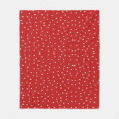 Couverture Polaire Pois classique rouge et blanc (Devant)