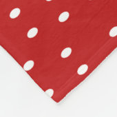 Couverture Polaire Pois classique rouge et blanc (Coin)