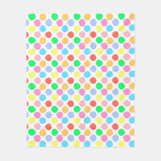 Couverture Polaire Pois coloré (Devant)