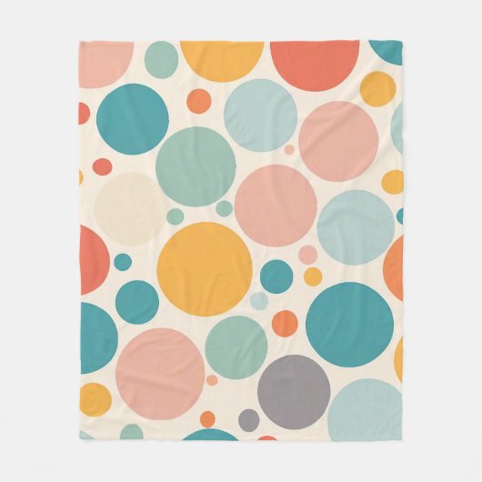 Couverture Polaire Pois coloré (Devant)