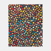 Couverture Polaire Pois colorés sur Arrière - plan foncé (Devant)