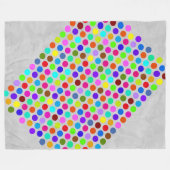 Couverture Polaire Pois couleur Motif + votre backgr. & idées (Devant (Horizontal))