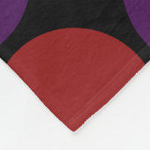Couverture Polaire Pois d'arc-en-ciel sur le noir (Coin)