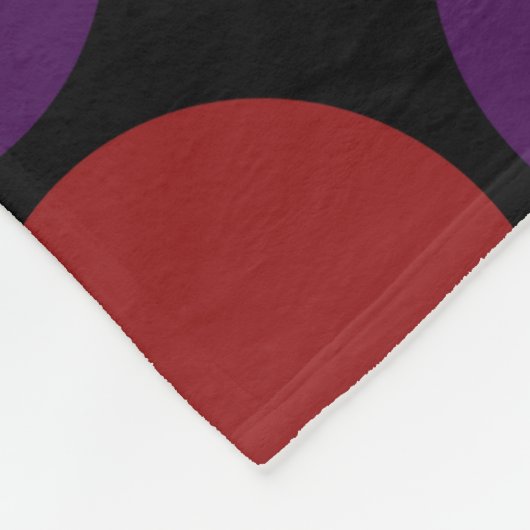 Couverture Polaire Pois d'arc-en-ciel sur le noir (Coin)