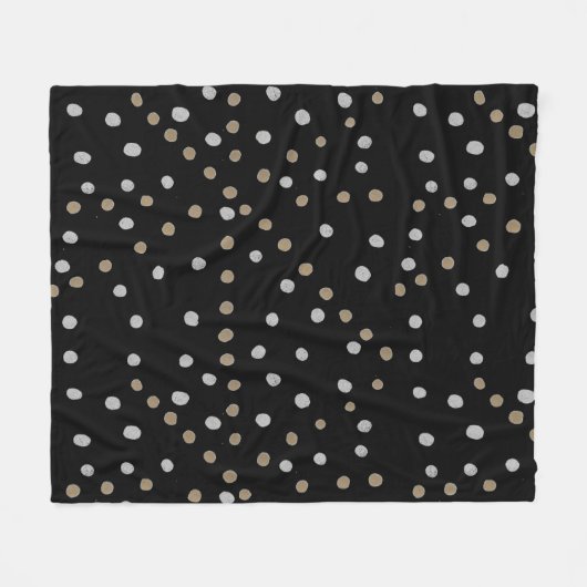 Couverture Polaire Pois d'argent et d'or (Devant (Horizontal))