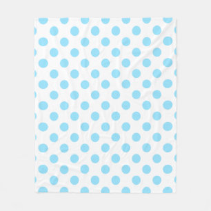 Couverture Polaire Pois de bleus layette et de blanc
