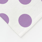 Couverture Polaire Pois de lavande sur blanc (Coin)