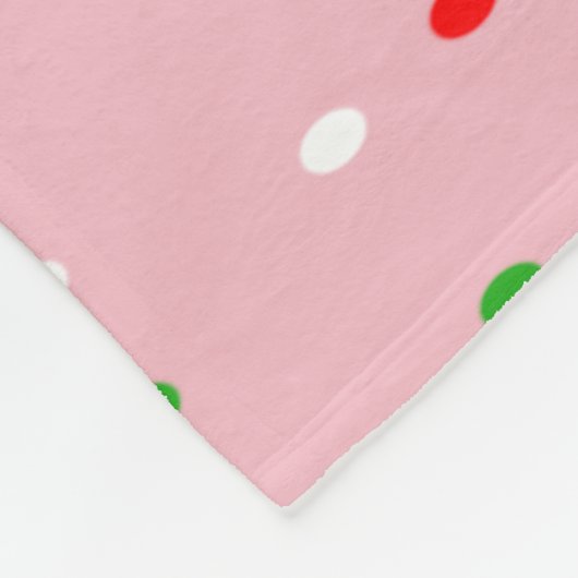Couverture Polaire Pois de Noël contemporains (Coin)