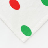 Couverture Polaire Pois de Noël vert et rouge (Coin)