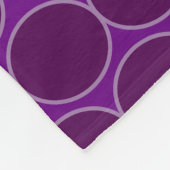 Couverture Polaire Pois de nom personnalisé pourpre (Coin)