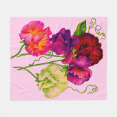 Couverture Polaire pois doux en violet et rose (Devant (Horizontal))