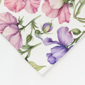Couverture Polaire Pois doux rose et violet (Coin)