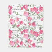 Couverture Polaire Pois doux : Texture Florale d'été. (Devant)