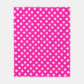 Couverture Polaire pois en rose fluorescent (Devant)