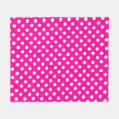 Couverture Polaire pois en rose fluorescent (Devant (Horizontal))