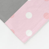 Couverture Polaire Pois ethnique de princesse Nursery Gray Pink (Coin)