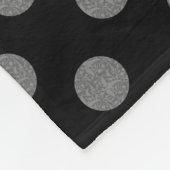 Couverture Polaire Pois gris et noir (Coin)