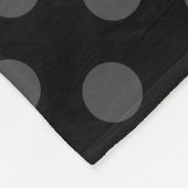 Couverture Polaire Pois gris sur noir (Coin)
