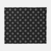 Couverture Polaire Pois gris sur noir (Devant (Horizontal))