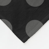Couverture Polaire Pois gris sur noir (Coin)