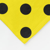 Couverture Polaire Pois jaunes et noirs (Coin)