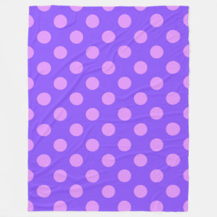 Couverture Polaire Pois Lilac sur periwinkle