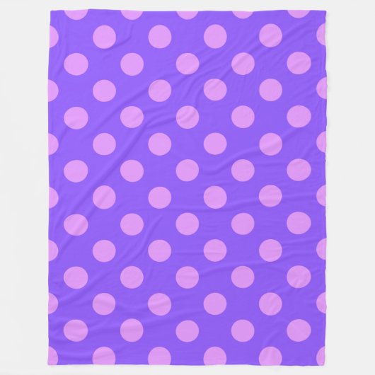 Couverture Polaire Pois Lilac sur periwinkle (Devant)