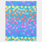 Couverture Polaire Pois Motifs Abstraits Skyblue colorés (Devant)