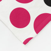Couverture Polaire pois noir rouge rétro sur arrière - plan blanc (Coin)