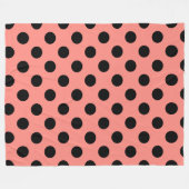 Couverture Polaire Pois noirs à la pêche (Devant (Horizontal))