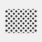 Couverture Polaire pois noirs en blanc (Devant (Horizontal))