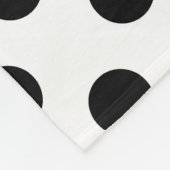 Couverture Polaire Pois noirs en blanc (Coin)