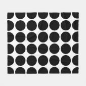 Couverture Polaire Pois noirs en blanc (Devant (Horizontal))
