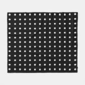 Couverture Polaire Pois noirs et blancs (Devant (Horizontal))