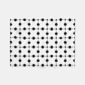Couverture Polaire Pois noirs, Motif à points Polka, points, pointill (Devant (Horizontal))