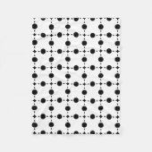 Couverture Polaire Pois noirs, Motif à points Polka, points, pointill (Devant)