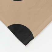 Couverture Polaire Pois noirs sur beige (Coin)