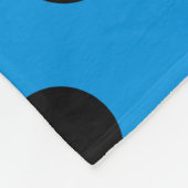 Couverture Polaire Pois noirs sur bleu ciel (Coin)