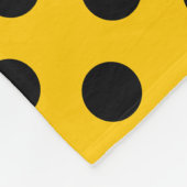 Couverture Polaire Pois noirs sur jaune (Coin)