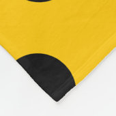 Couverture Polaire Pois noirs sur jaune (Coin)