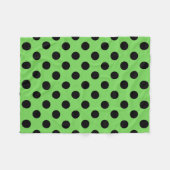 Couverture Polaire pois noirs sur le vert citron (Devant (Horizontal))