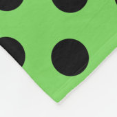 Couverture Polaire pois noirs sur le vert citron (Coin)