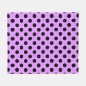 Couverture Polaire Pois noirs sur lilas (Devant (Horizontal))