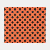 Couverture Polaire Pois noirs sur orange (Devant (Horizontal))