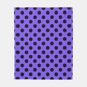 Couverture Polaire Pois noirs sur perwinkle