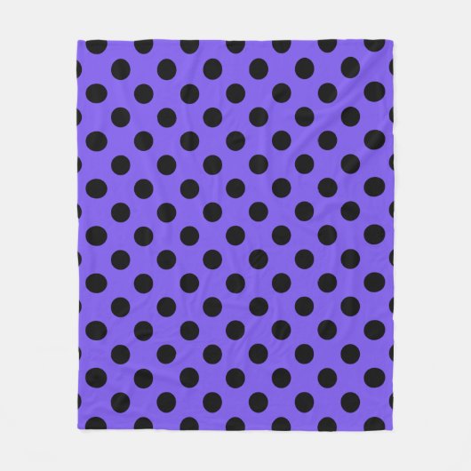 Couverture Polaire Pois noirs sur perwinkle (Devant)